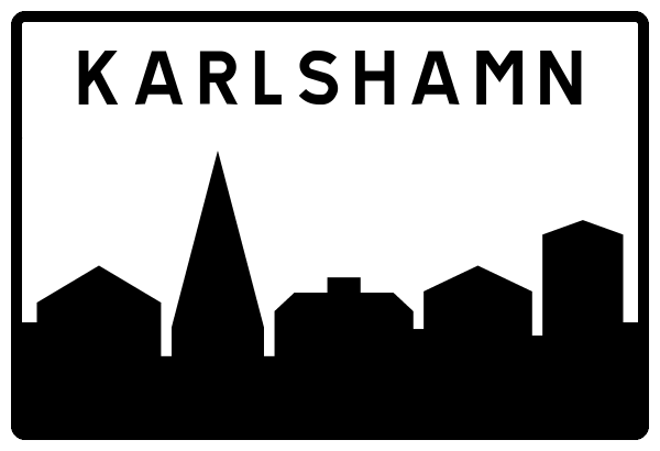 Ortsschild Karlshamn